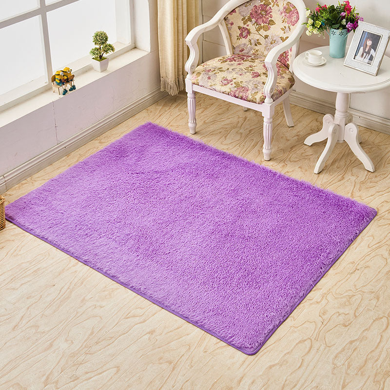 Casual Solid Color Rug Multi-Colored Polypropylene Area Carpet Pet Friendly Easy Care Indoor Rug for Living Room Purple Clearhalo 'Area Rug' 'Casual' 'Rugs' Rug' 2239171