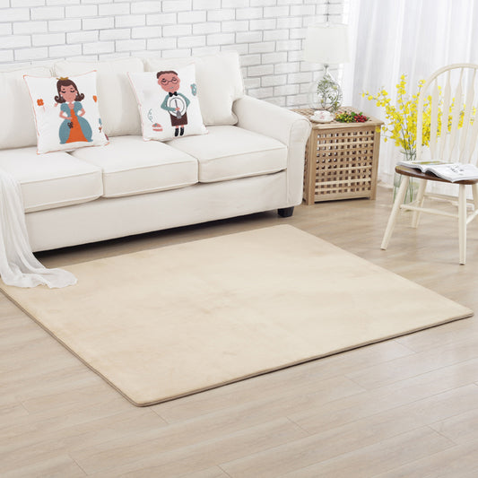 Multi Colored Plain Rug Polyster Natural Indoor Rug Non-Slip Backing Stain-Resistant Washable Carpet for Home Khaki Clearhalo 'Area Rug' 'Casual' 'Rugs' Rug' 2239175
