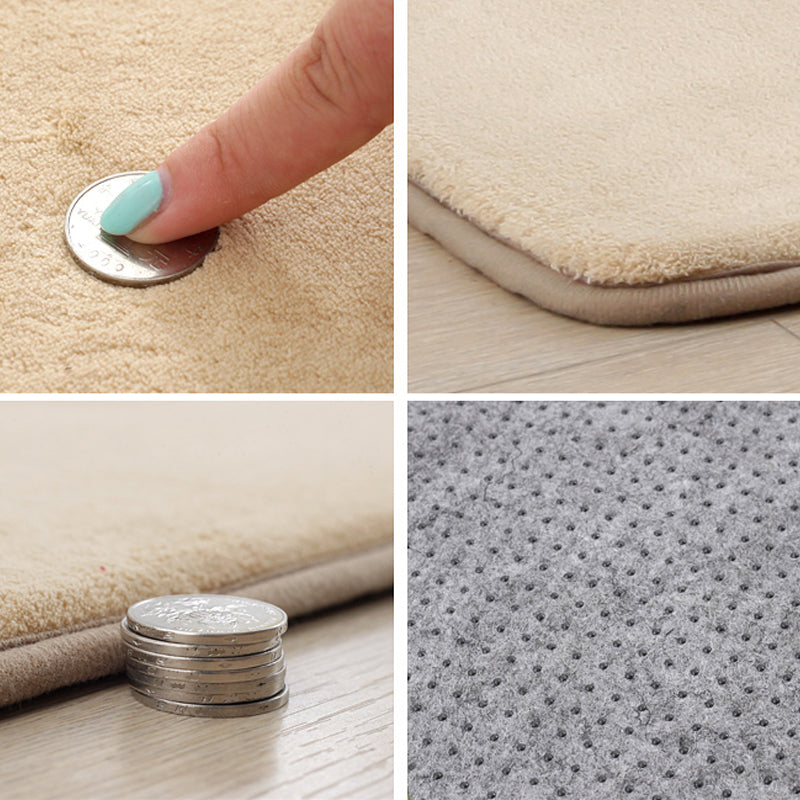 Multi Colored Plain Rug Polyster Natural Indoor Rug Non-Slip Backing Stain-Resistant Washable Carpet for Home Clearhalo 'Area Rug' 'Casual' 'Rugs' Rug' 2239180