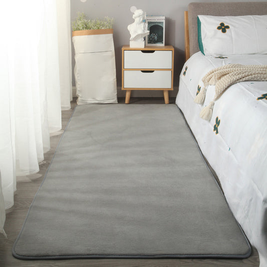 Simplicity Bedroom Rug Multi-Colored Plain Area Carpet Polypropylene Non-Slip Backing Stain-Resistant Rug Silver Gray Clearhalo 'Area Rug' 'Casual' 'Rugs' Rug' 2239183