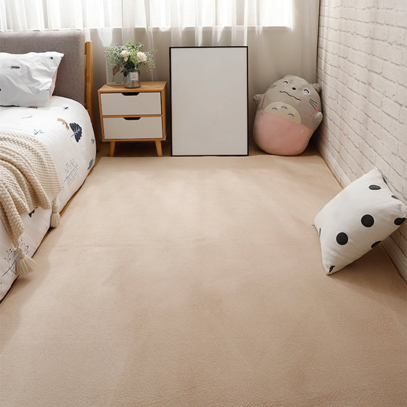 Multi Color Casual Rug Synthetics Solid Color Area Carpet Anti-Slip Backing Washable Easy Care Indoor Rug for Bedroom Clearhalo 'Area Rug' 'Rug' 2239198