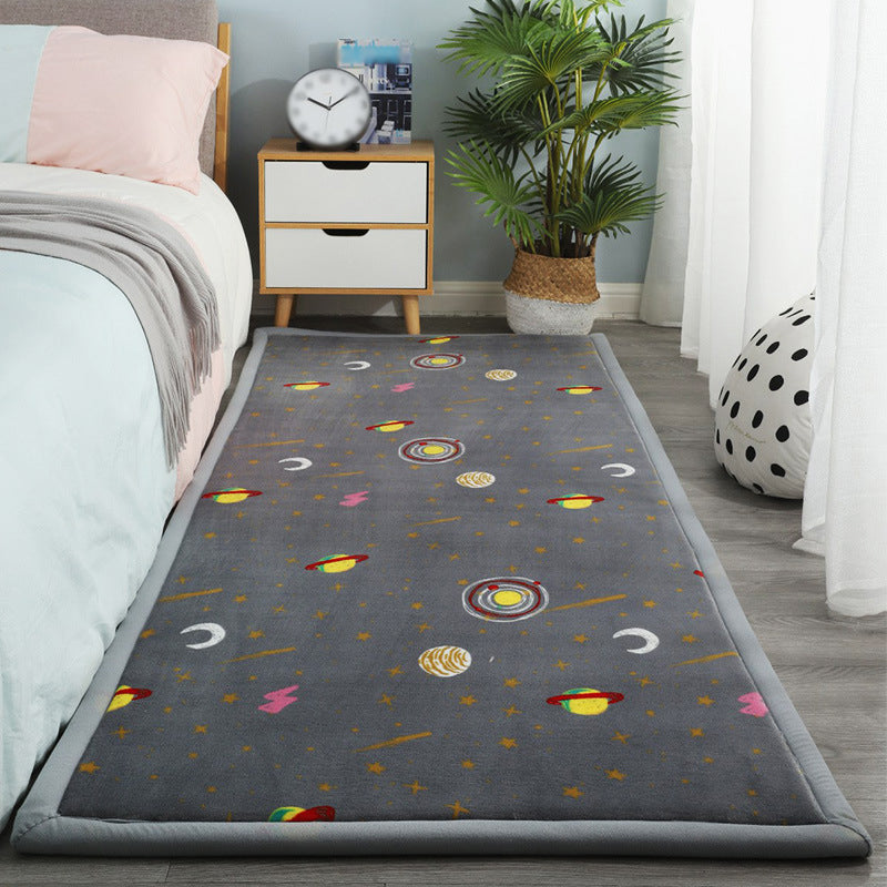 Contemporary Bedroom Rug Multi Color Solid Area Carpet Polyster Pet Friendly Anti-Slip Backing Rug Clearhalo 'Area Rug' 'Casual' 'Rugs' Rug' 2239226
