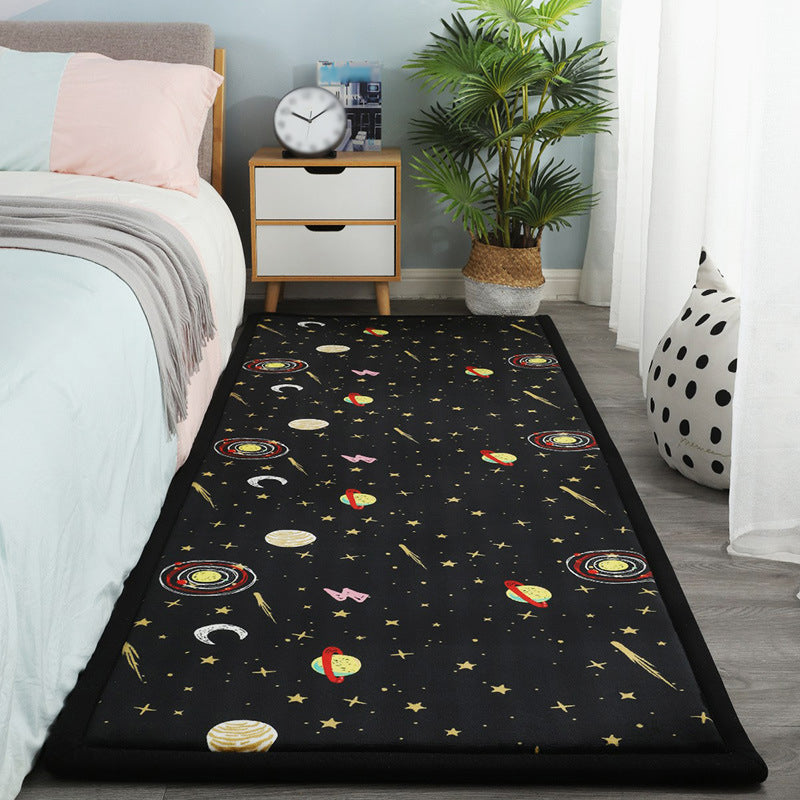 Contemporary Bedroom Rug Multi Color Solid Area Carpet Polyster Pet Friendly Anti-Slip Backing Rug Clearhalo 'Area Rug' 'Casual' 'Rugs' Rug' 2239236