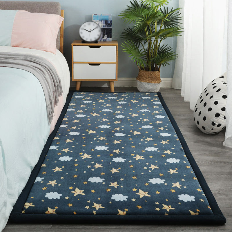 Contemporary Bedroom Rug Multi Color Solid Area Carpet Polyster Pet Friendly Anti-Slip Backing Rug Clearhalo 'Area Rug' 'Casual' 'Rugs' Rug' 2239241