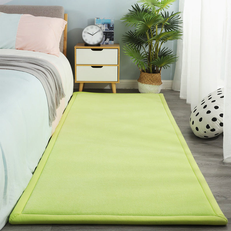 Contemporary Bedroom Rug Multi Color Solid Area Carpet Polyster Pet Friendly Anti-Slip Backing Rug Fruit Green Clearhalo 'Area Rug' 'Casual' 'Rugs' Rug' 2239242