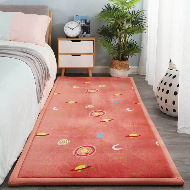 Contemporary Bedroom Rug Multi Color Solid Area Carpet Polyster Pet Friendly Anti-Slip Backing Rug Clearhalo 'Area Rug' 'Casual' 'Rugs' Rug' 2239244