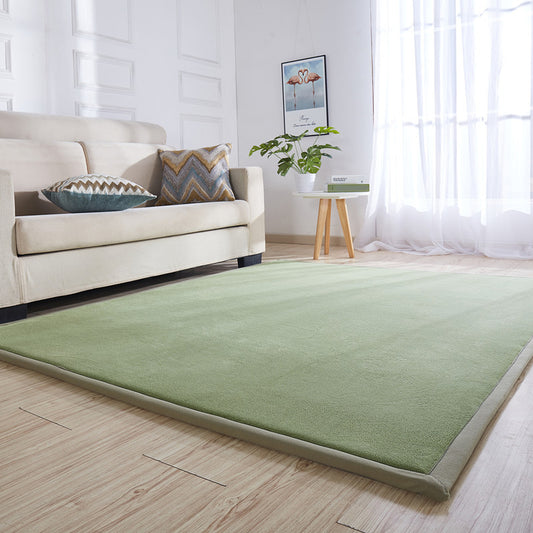 Multi Color Comfort Rug Cotton Blend Plain Indoor Rug Pet Friendly Easy Care Washable Carpet for Room Green Clearhalo 'Area Rug' 'Casual' 'Rugs' Rug' 2239261