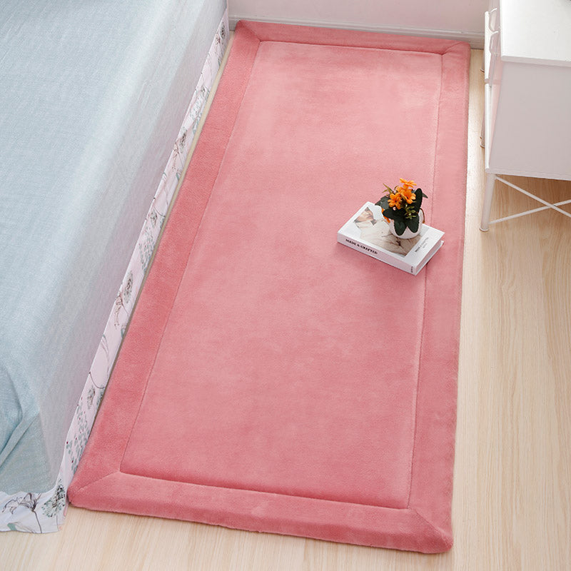 Minimalist Home Decor Rug Multi-Colored Solid Carpet Anti-Slip Stain-Resistant Easy Care Indoor Rug Rose Pink Clearhalo 'Area Rug' 'Casual' 'Rugs' Rug' 2239273