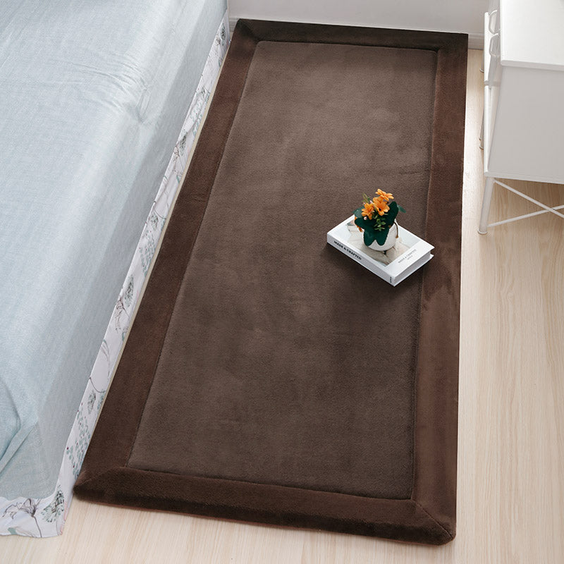 Minimalist Home Decor Rug Multi-Colored Solid Carpet Anti-Slip Stain-Resistant Easy Care Indoor Rug Dark Coffee Clearhalo 'Area Rug' 'Casual' 'Rugs' Rug' 2239277