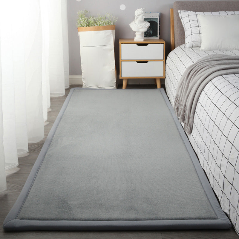 Simple Casual Rug Multi Colored Plain Indoor Rug Easy Care Pet Friendly Non-Slip Backing Carpet for Bedroom Silver Gray Clearhalo 'Area Rug' 'Casual' 'Rugs' Rug' 2239285