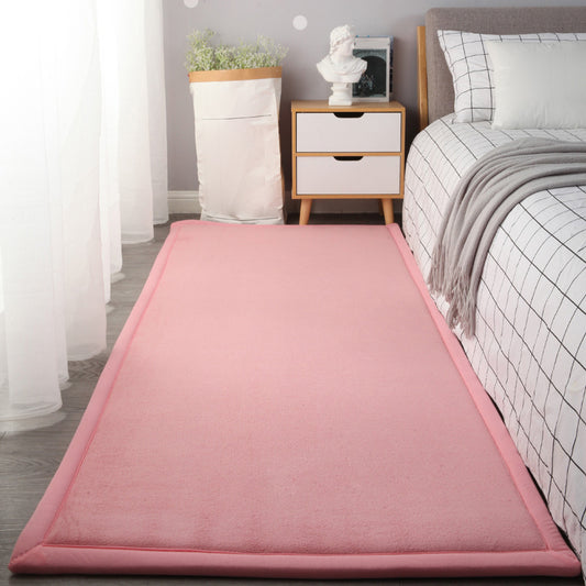 Simple Casual Rug Multi Colored Plain Indoor Rug Easy Care Pet Friendly Non-Slip Backing Carpet for Bedroom Rose Pink Clearhalo 'Area Rug' 'Casual' 'Rugs' Rug' 2239287