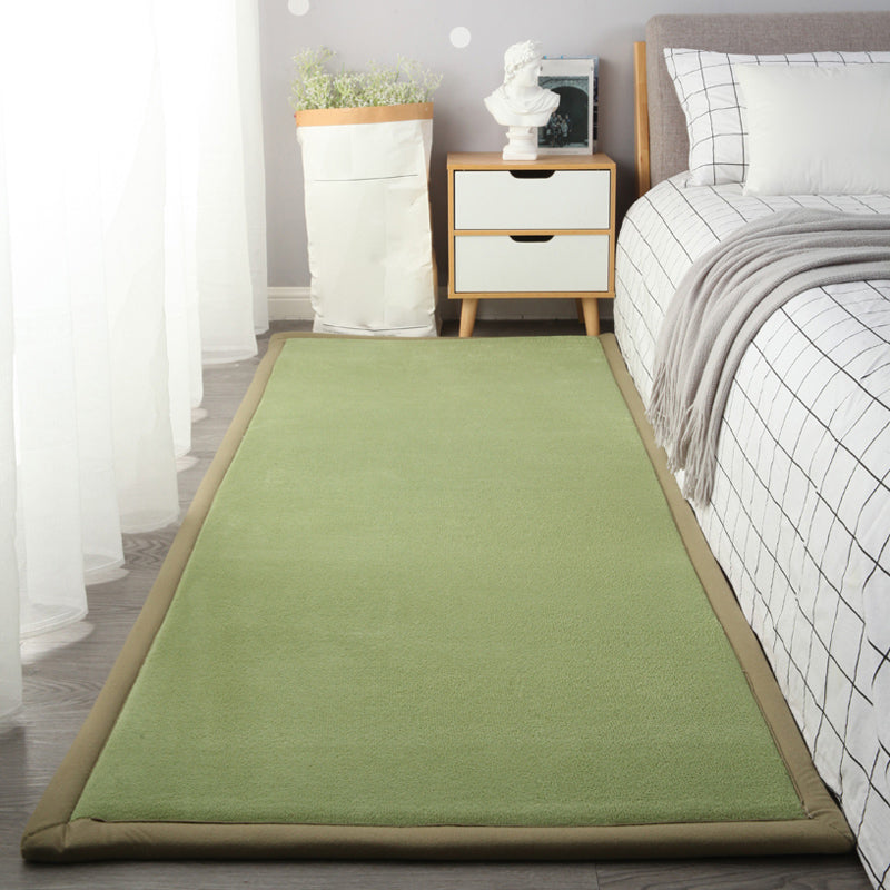Simple Casual Rug Multi Colored Plain Indoor Rug Easy Care Pet Friendly Non-Slip Backing Carpet for Bedroom Green Clearhalo 'Area Rug' 'Casual' 'Rugs' Rug' 2239289