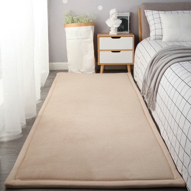 Simple Casual Rug Multi Colored Plain Indoor Rug Easy Care Pet Friendly Non-Slip Backing Carpet for Bedroom Light Camel Clearhalo 'Area Rug' 'Casual' 'Rugs' Rug' 2239290