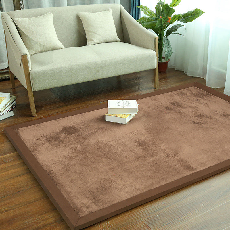 Casual Living Room Rug Multicolor Solid Color Area Carpet Easy Care Stain-Resistant Indoor Rug Coffee Clearhalo 'Area Rug' 'Casual' 'Rugs' Rug' 2239314