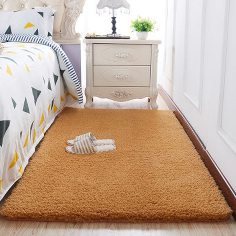 Casual Plain Rug Multi Colored Polypropylene Area Carpet Non-Slip Backing Washable Easy Care Rug for Room Khaki Clearhalo 'Area Rug' 'Casual' 'Rugs' Rug' 2239347