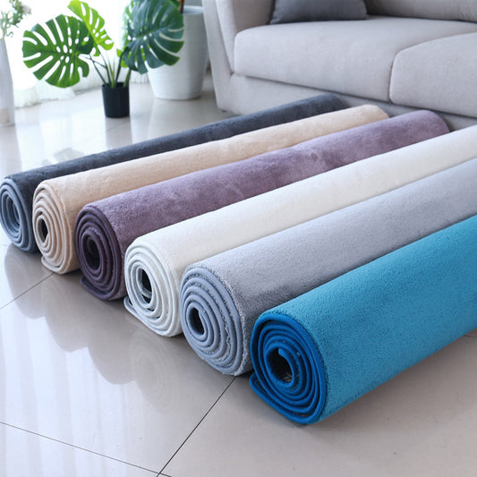 Simple Multi Color Modern Rug Cotton Plain Indoor Rug Easy Care Anti-Slip Backing Carpet for Room Clearhalo 'Area Rug' 'Casual' 'Rugs' Rug' 2239393