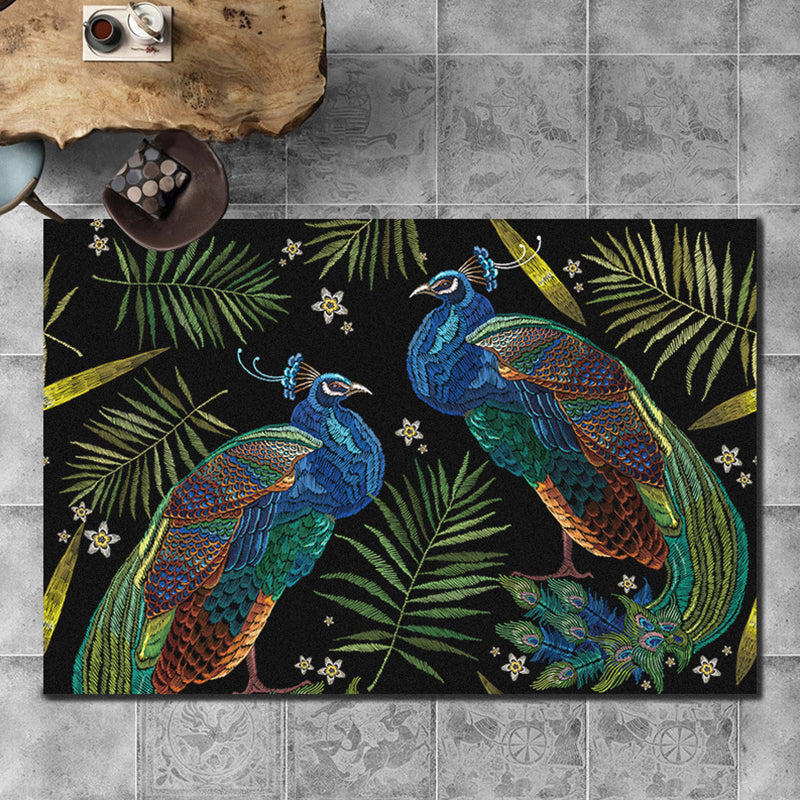 Multicolor Living Room Rug Unique Animal Print Rug Polypropylene Pet Friendly Washable Area Carpet Dark Green Clearhalo 'Area Rug' 'Rug' 2239414