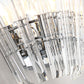 Tapered Shape Wall Mount Light Contemporary Style Clear Crystal 2 Bulbs Corridor Wall Lighting in Chrome Clearhalo 'Modern wall lights' 'Modern' 'Wall Lamps & Sconces' 'Wall Lights' Lighting' 223972