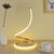 Simplicity Style Curve Shaped LED Table Lighting Metallic Living Room Nightstand Light Gold B Clearhalo 'Lamps' 'Table Lamps' Lighting' 2240936