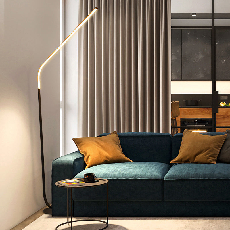 Acrylic Fishing Rod Standing Light Minimalist LED Floor Lighting Ideas for Living Room Clearhalo 'Floor Lamps' 'Lamps' Lighting' 2240965