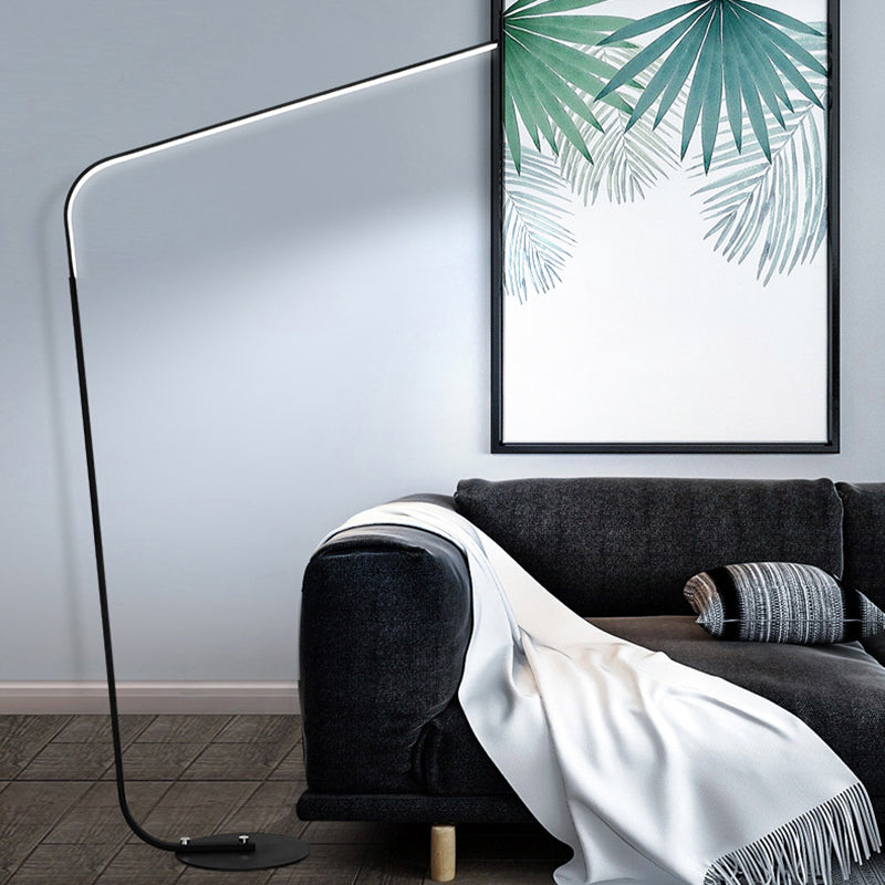 Acrylic Fishing Rod Standing Light Minimalist LED Floor Lighting Ideas for Living Room Clearhalo 'Floor Lamps' 'Lamps' Lighting' 2240968