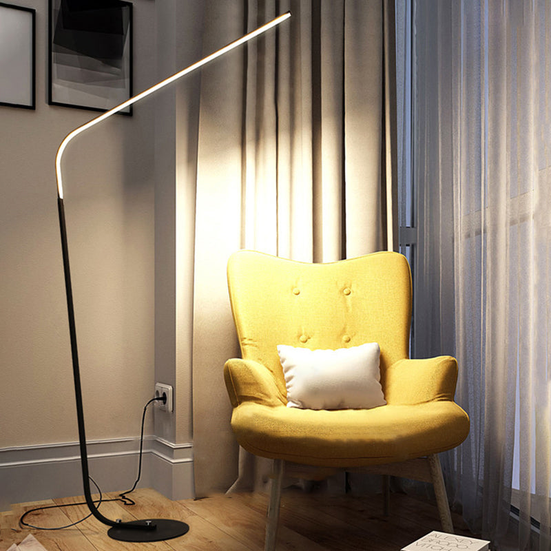 Acrylic Fishing Rod Standing Light Minimalist LED Floor Lighting Ideas for Living Room Clearhalo 'Floor Lamps' 'Lamps' Lighting' 2240969