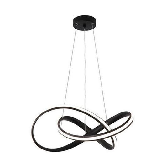 Twisting Living Room Chandelier Light Aluminum Simplicity LED Pendant Light Fixture Clearhalo 'Ceiling Lights' 'Chandeliers' 'Modern Chandeliers' 'Modern' Lighting' 2241013