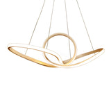 Acrylic Twist LED Suspension Light Nordic Style Gold Chandelier Light for Living Room Clearhalo 'Ceiling Lights' 'Chandeliers' 'Modern Chandeliers' 'Modern' Lighting' 2241018