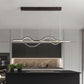 Waving Dining Room LED Pendant Light Metallic Modern Hanging Island Light in Coffee Clearhalo 'Ceiling Lights' 'Island Lights' Lighting' 2241086