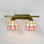 Stained Glass Domed Wall Lighting Tiffany Style 2 Heads Wall Sconce Light in Yellow/Pink/Green/Blue for Bedroom Pink Clearhalo 'Industrial' 'Middle century wall lights' 'Tiffany wall lights' 'Tiffany' 'Wall Lamps & Sconces' 'Wall Lights' Lighting' 22410