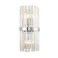 Contemporary Style Cylinder Wall Sconce Fixture Clear Crystal 2 Lights Bedroom Wall Lighting in Chrome Clearhalo 'Modern wall lights' 'Modern' 'Wall Lamps & Sconces' 'Wall Lights' Lighting' 224120