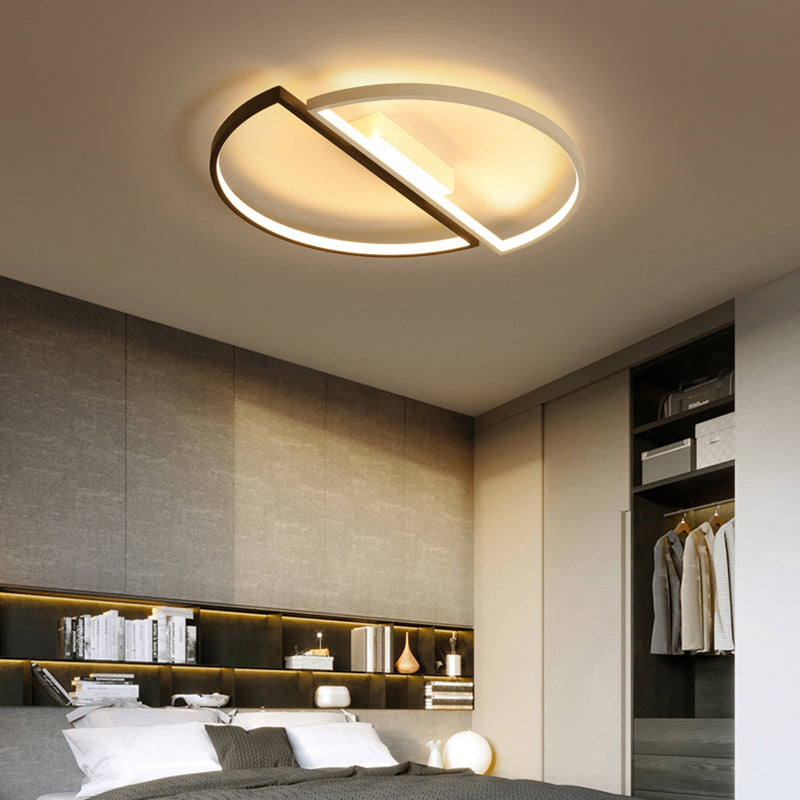 Acrylic Splicing Round LED Flush Mount Light Simplicity Flush Mount Ceiling Light in Black and White Clearhalo 'Ceiling Lights' 'Close To Ceiling Lights' 'Close to ceiling' 'Flush mount' Lighting' 2241253