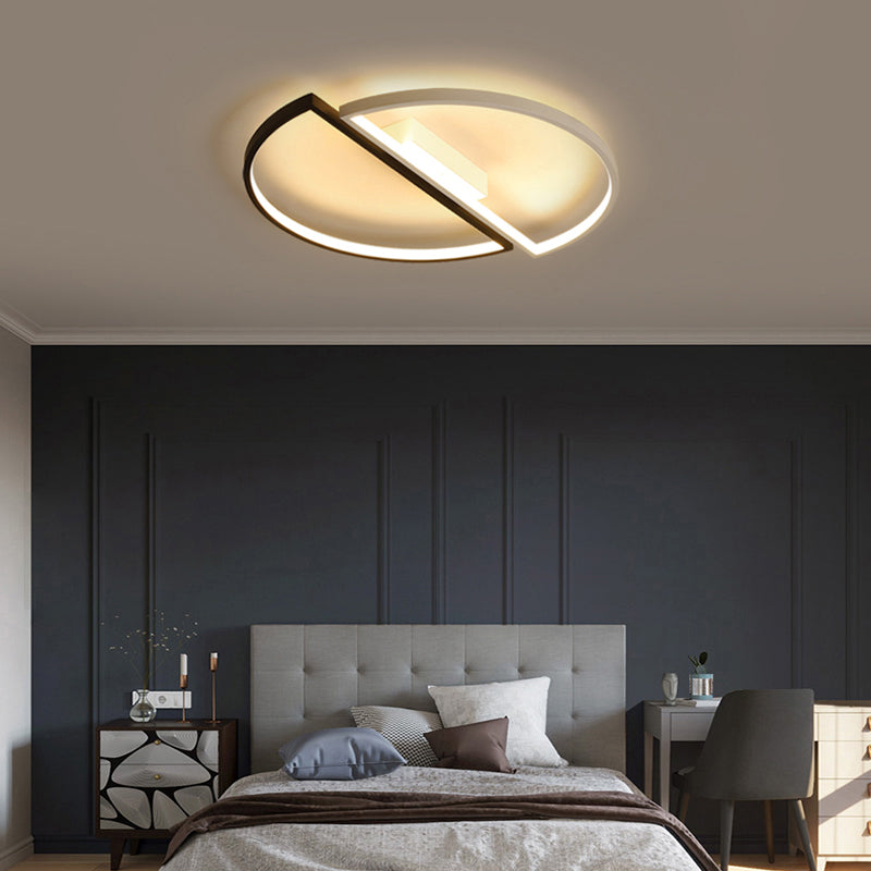 Acrylic Splicing Round LED Flush Mount Light Simplicity Flush Mount Ceiling Light in Black and White Clearhalo 'Ceiling Lights' 'Close To Ceiling Lights' 'Close to ceiling' 'Flush mount' Lighting' 2241254