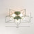 Iron Five-Pointed Star Semi Flush Light Simplicity 5 Bulbs Living Room Flush Ceiling Light Fixture Green Clearhalo 'Ceiling Lights' 'Close To Ceiling Lights' 'Close to ceiling' 'Semi-flushmount' Lighting' 2241308