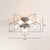 Iron Five-Pointed Star Semi Flush Light Simplicity 5 Bulbs Living Room Flush Ceiling Light Fixture Grey Clearhalo 'Ceiling Lights' 'Close To Ceiling Lights' 'Close to ceiling' 'Semi-flushmount' Lighting' 2241315