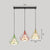 3 Bulbs Multi Ceiling Light Simplicity Diamond Frame Iron Suspension Lighting for Restaurant Red Linear Clearhalo 'Art Deco Pendants' 'Black' 'Cast Iron' 'Ceiling Lights' 'Ceramic' 'Crystal' 'Industrial Pendants' 'Industrial' 'Metal' 'Middle Century Pendants' 'Pendant Lights' 'Pendants' 'Rustic Pendants' 'Tiffany' Lighting' 2241484