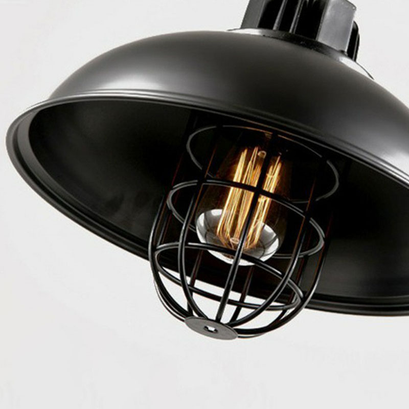 1 Head Suspension Lighting Retro Style Pot Cover Metal Pendant Ceiling Light in Black Clearhalo 'Art Deco Pendants' 'Black' 'Cast Iron' 'Ceiling Lights' 'Ceramic' 'Crystal' 'Industrial' 'Metal' 'Pendant Lights' 'Rustic Pendants' 'Tiffany' Lighting' 2241575_6ff52363-1d27-4034-bbdb-aeb22028a1fa