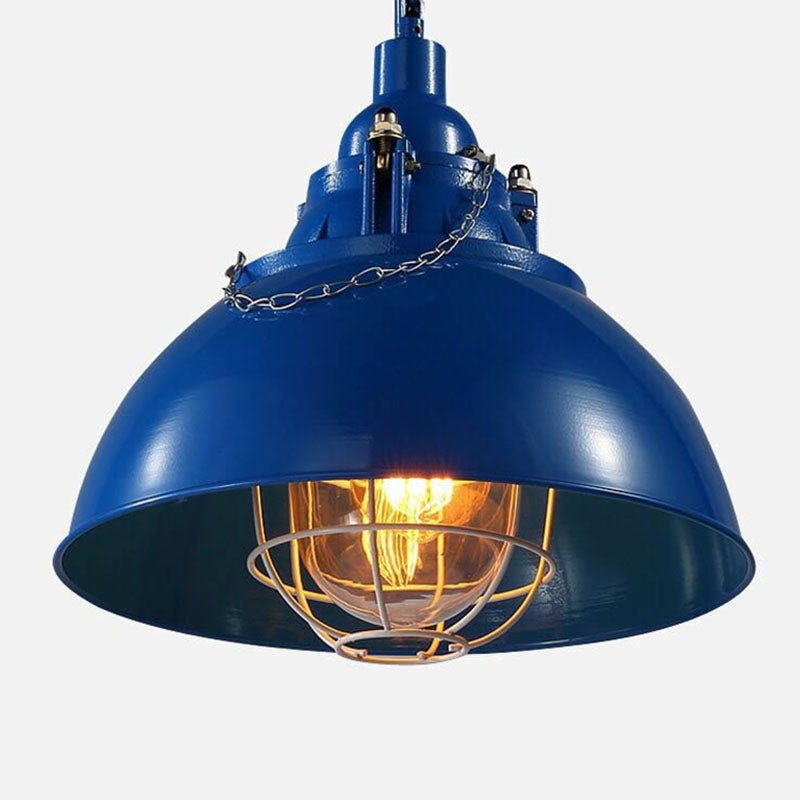 Antique Conical Shade Ceiling Light Single Iron Hanging Pendant Light for Restaurant Blue Clearhalo 'Art Deco Pendants' 'Black' 'Cast Iron' 'Ceiling Lights' 'Ceramic' 'Crystal' 'Industrial Pendants' 'Industrial' 'Metal' 'Middle Century Pendants' 'Pendant Lights' 'Pendants' 'Rustic Pendants' 'Tiffany' Lighting' 2241585