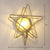 Star Cage Metallic Wall Lamp Simplicity 1 Bulb Bedside Wall Light Fixture in Gold Gold Clearhalo 'Art deco wall lights' 'Cast Iron' 'Glass' 'Industrial wall lights' 'Industrial' 'Middle century wall lights' 'Modern' 'Rustic wall lights' 'Tiffany' 'Traditional wall lights' 'Wall Lamps & Sconces' 'Wall Lights' Lighting' 2241594