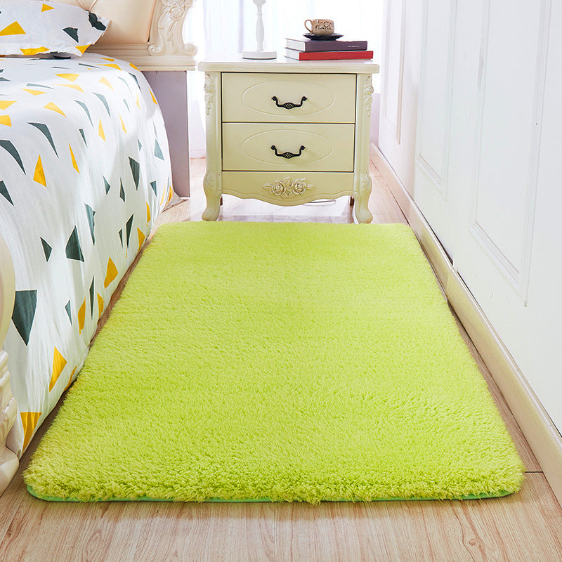 Casual Room Rug Multi-Color Solid Color Area Carpet Cotton Non-Slip Backing Washable Easy Care Rug Fluorescent Green Clearhalo 'Area Rug' 'Casual' 'Modern' 'Rugs' Rug' 2241724