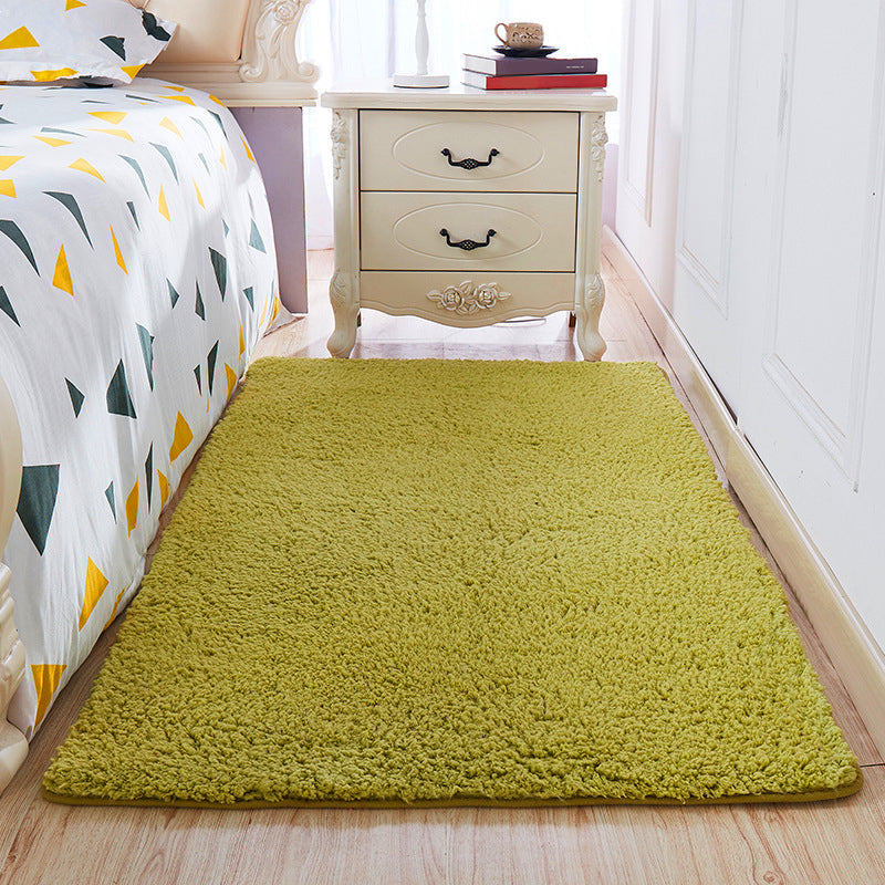Casual Room Rug Multi-Color Solid Color Area Carpet Cotton Non-Slip Backing Washable Easy Care Rug Green Clearhalo 'Area Rug' 'Casual' 'Modern' 'Rugs' Rug' 2241727