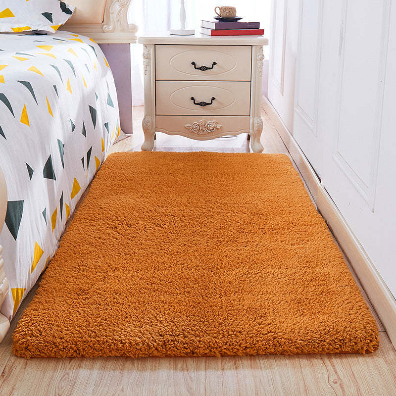 Casual Room Rug Multi-Color Solid Color Area Carpet Cotton Non-Slip Backing Washable Easy Care Rug Khaki Clearhalo 'Area Rug' 'Casual' 'Modern' 'Rugs' Rug' 2241729