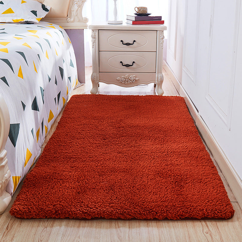 Casual Room Rug Multi-Color Solid Color Area Carpet Cotton Non-Slip Backing Washable Easy Care Rug Coffee Clearhalo 'Area Rug' 'Casual' 'Modern' 'Rugs' Rug' 2241730