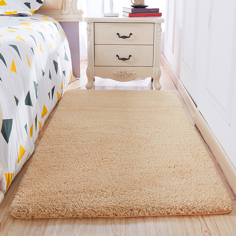 Casual Room Rug Multi-Color Solid Color Area Carpet Cotton Non-Slip Backing Washable Easy Care Rug Light Camel Clearhalo 'Area Rug' 'Casual' 'Modern' 'Rugs' Rug' 2241734