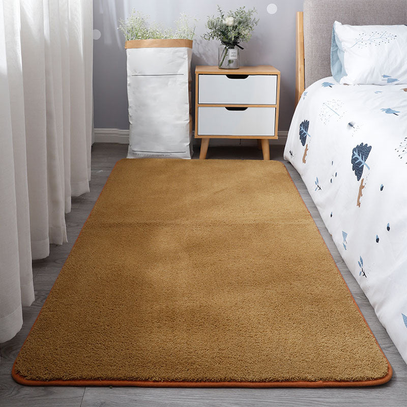 Casual Solid Color Rug Multi-Color Polypropylene Area Rug Non-Slip Stain-Resistant Carpet for Room Dark Khaki Clearhalo 'Area Rug' 'Casual' 'Rugs' Rug' 2241749