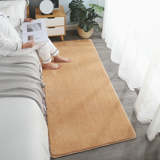 Simple Plain Rug Multi-Color Polyster Area Carpet Anti-Slip Backing Machine Washable Indoor Rug for Bedroom Camel Clearhalo 'Area Rug' 'Casual' 'Rugs' Rug' 2241764