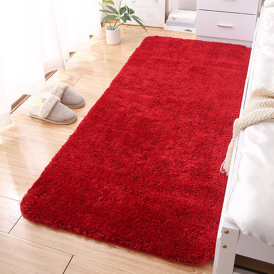 Multi-Color Modern Rug Blended Solid Color Area Carpet Non-Slip Backing Easy Care Indoor Rug for Bedroom Red Clearhalo 'Area Rug' 'Casual' 'Rugs' Rug' 2241780