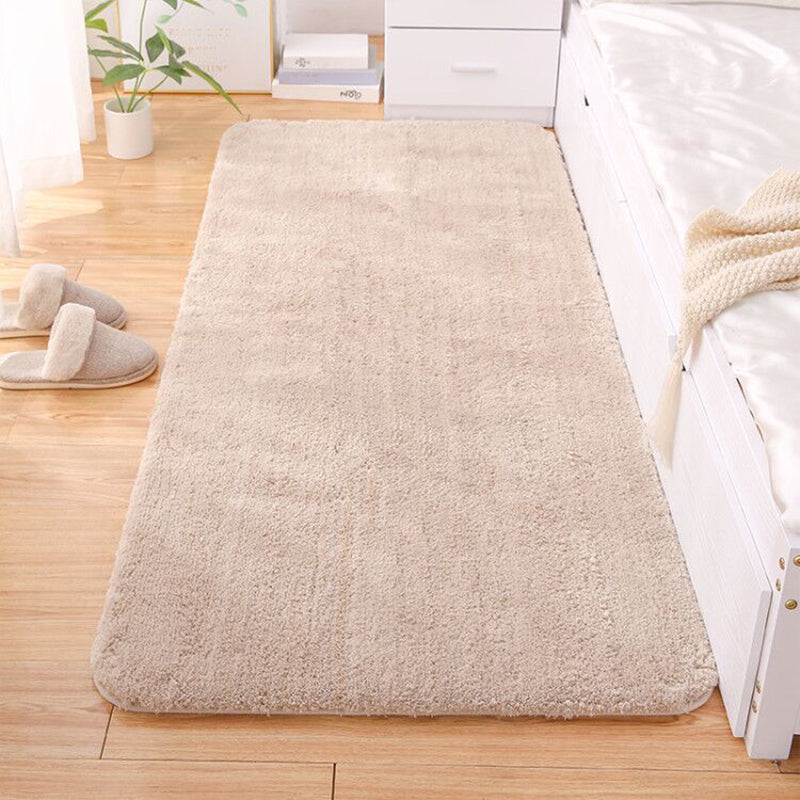 Multi-Color Modern Rug Blended Solid Color Area Carpet Non-Slip Backing Easy Care Indoor Rug for Bedroom Beige Clearhalo 'Area Rug' 'Casual' 'Rugs' Rug' 2241784