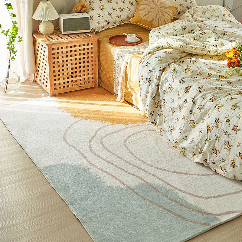 Cute Colorblock Rug Multi Color Synthetics Indoor Rug Non-Slip Backing Pet Friendly Carpet for Room Decor Gray Blue Clearhalo 'Area Rug' 'Rug' 2241825