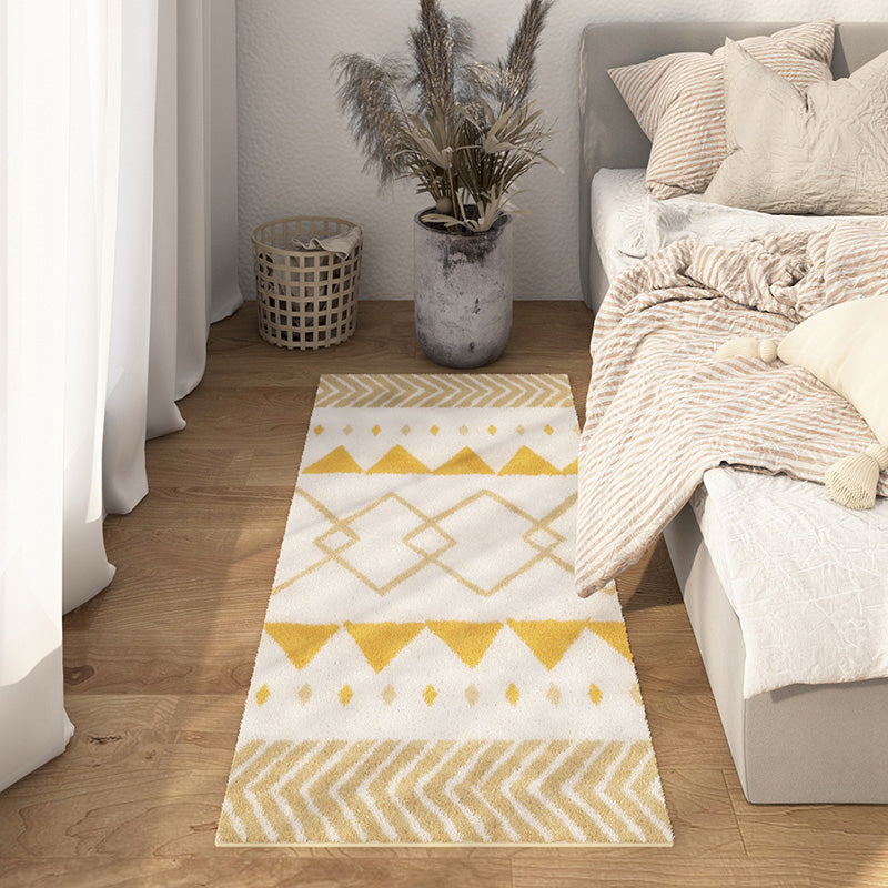 Multi Color Bedroom Rug Ethnic Geometric Carpet Polypropylene Pet Friendly Washable Indoor Rug Yellow Clearhalo 'Area Rug' 'Rugs' 'Southwestern' Rug' 2241838